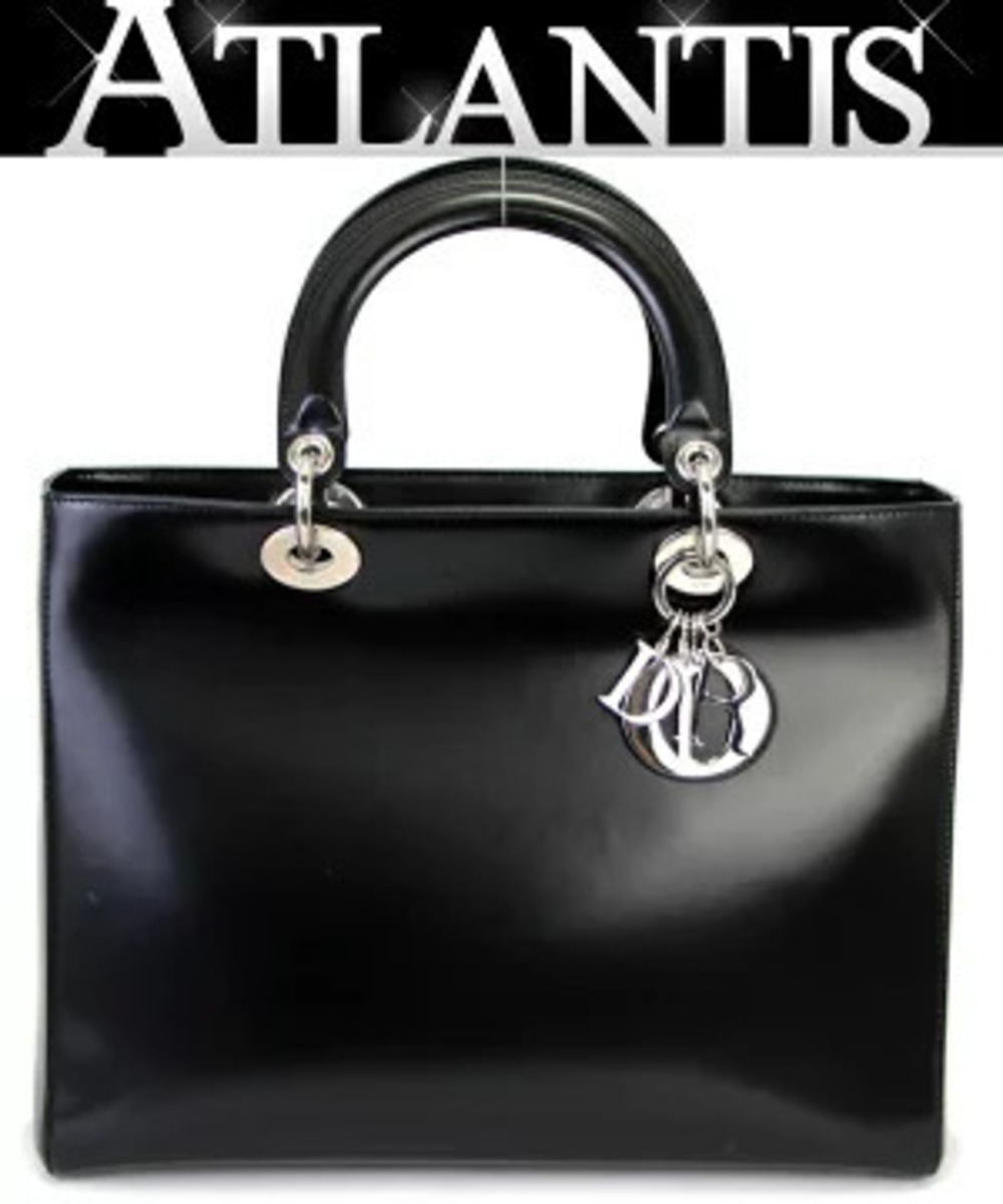Christian Dior Lady Bag Black Leather